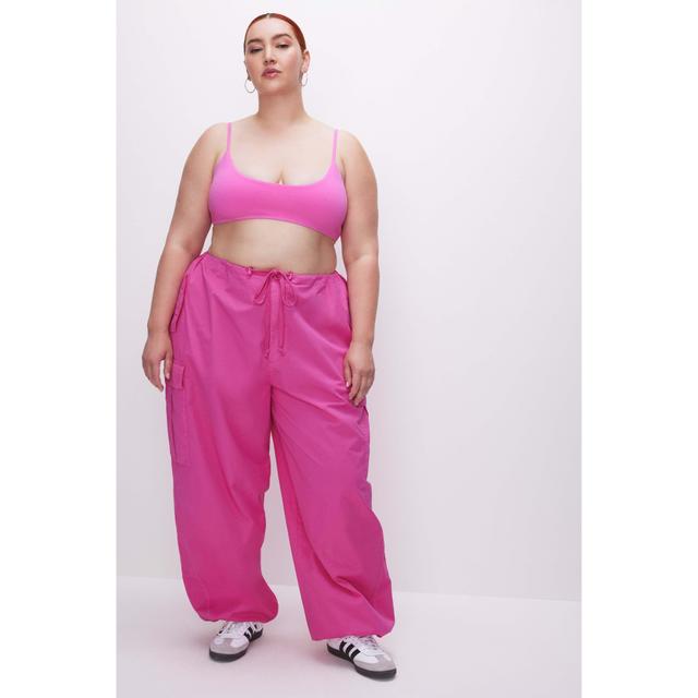 Womens Parachute Pants | Malibu Pink, Size 4XL | Good American by Khlo Kardashian Product Image