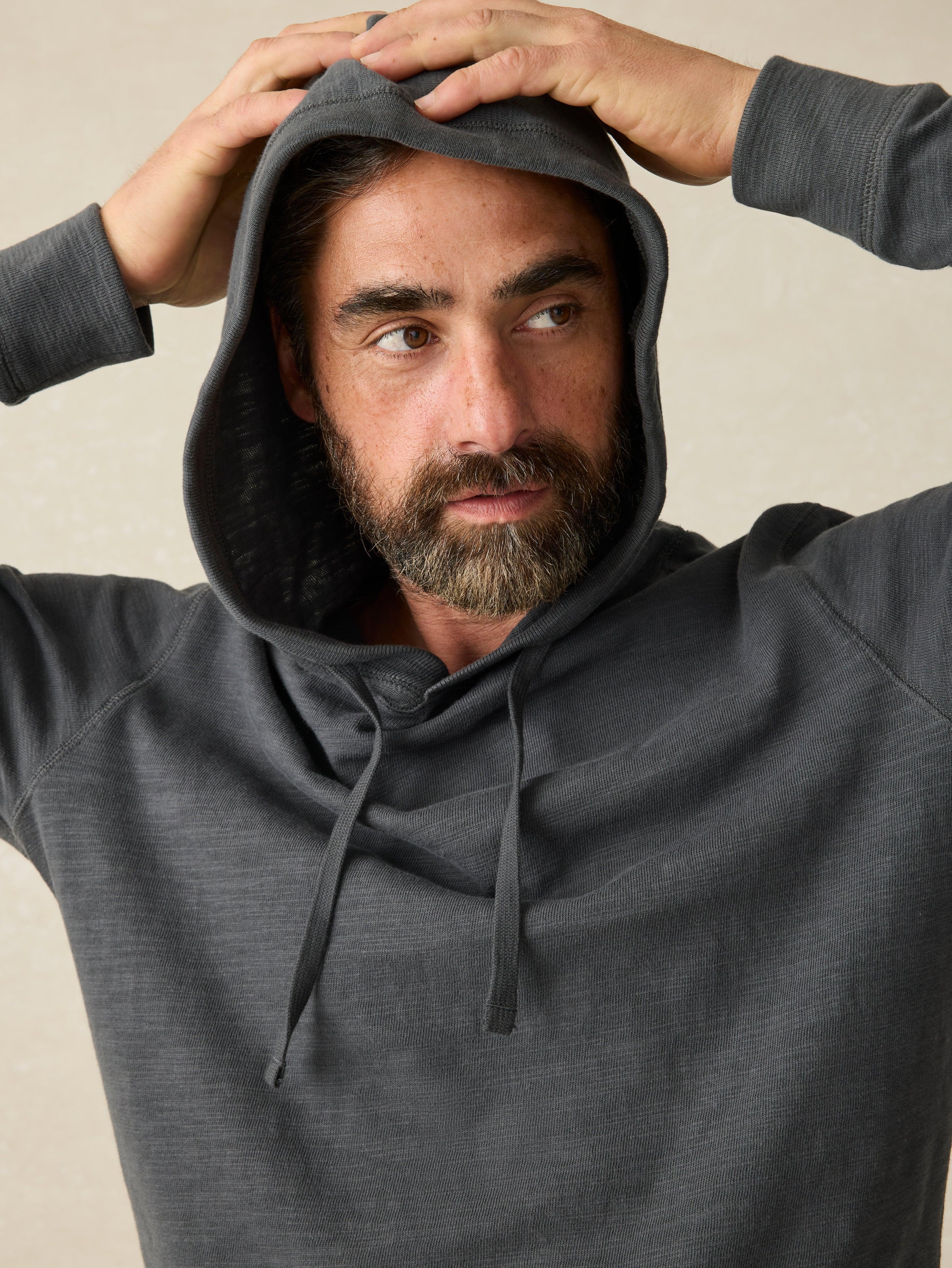 Sunwashed Slub Hoodie - Graphite Male Product Image