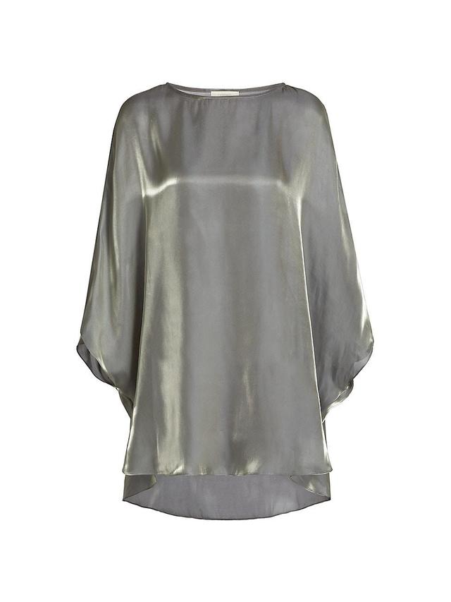 Womens Metallic Organza Tunic Top Product Image