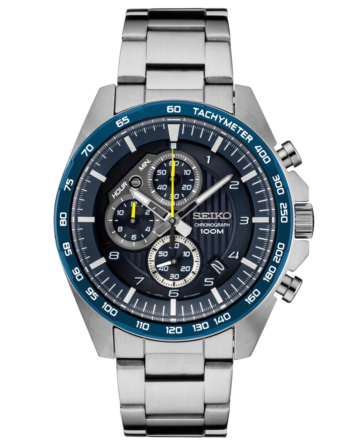 Seiko Mens Chronograph Stainless Steel Bracelet Watch 43.9mm Product Image