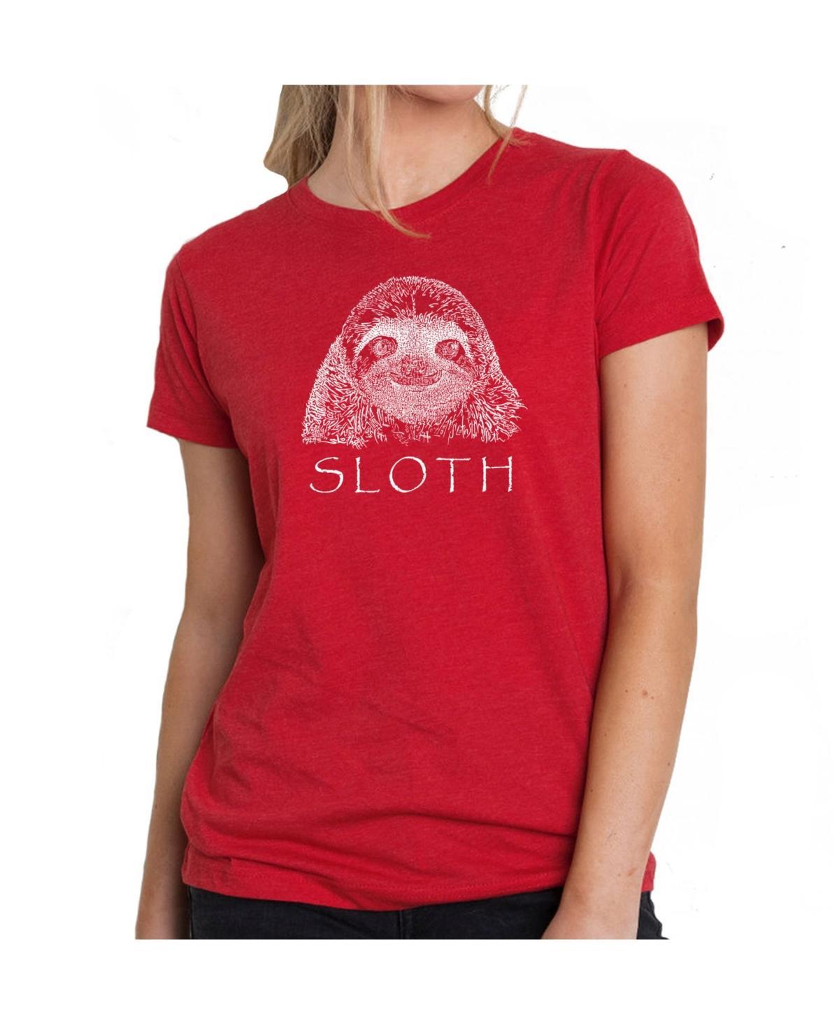 Womens Premium Word Art T-Shirt - Sloth Product Image