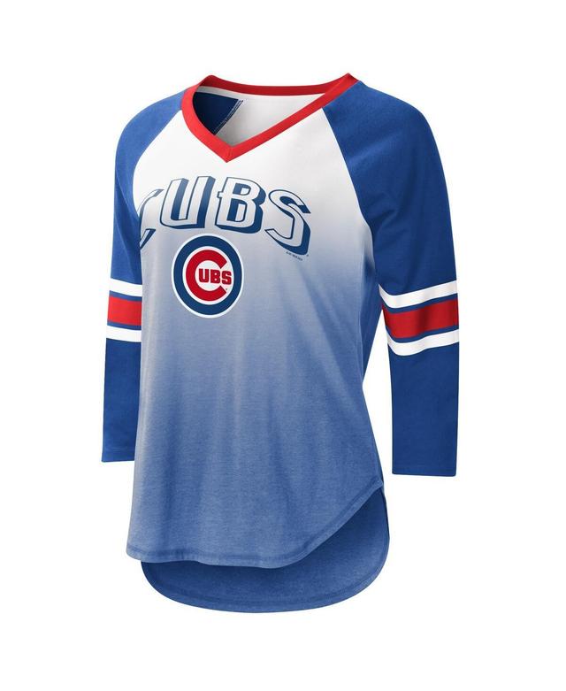 Womens G-iii 4Her by Carl Banks White Chicago Cubs Lead-Off Raglan 3/4-Sleeve V-Neck T-shirt - White Product Image