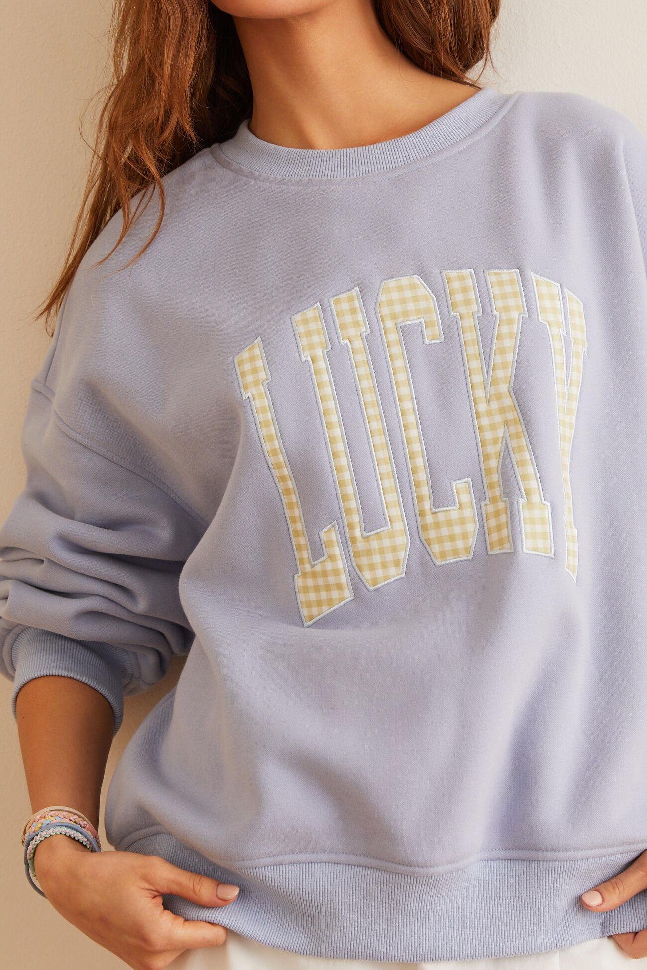 Lucky Embroidered Graphic Sweatshirt Product Image