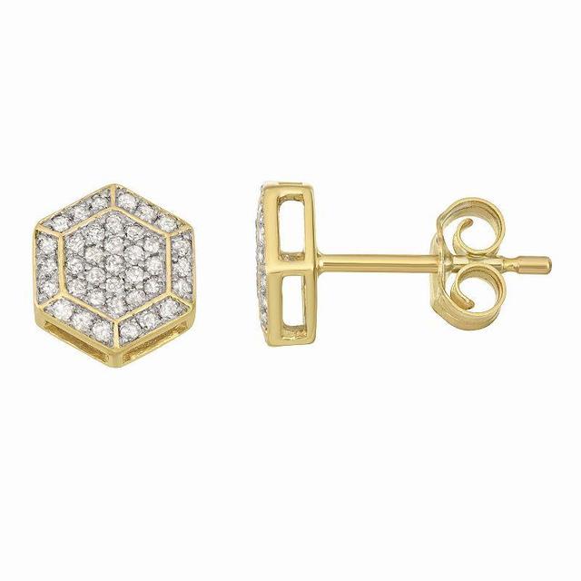 HDI 10k Gold 1/4 Carat T.W. Diamond Stud Earrings, Womens Product Image