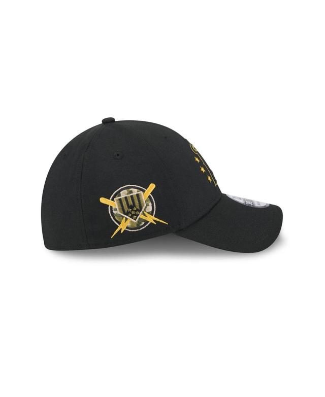 New Era Mens Black Los Angeles Angels 2024 Armed Forces Day 39THIRTY Flex Hat Product Image