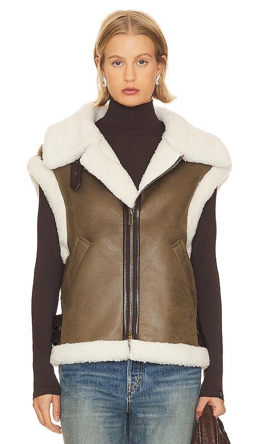 Apparis Luca Faux Shearling Aviator Vest Product Image