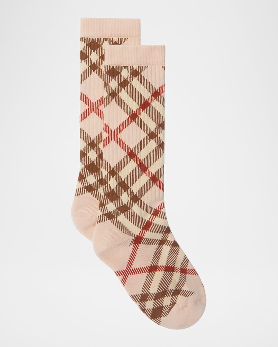 Men's Bias Check Crew Socks Product Image