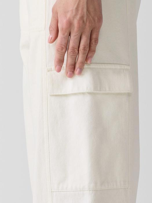 Undyed Utility Organic Cotton Wide-Leg Cargo Pant Product Image