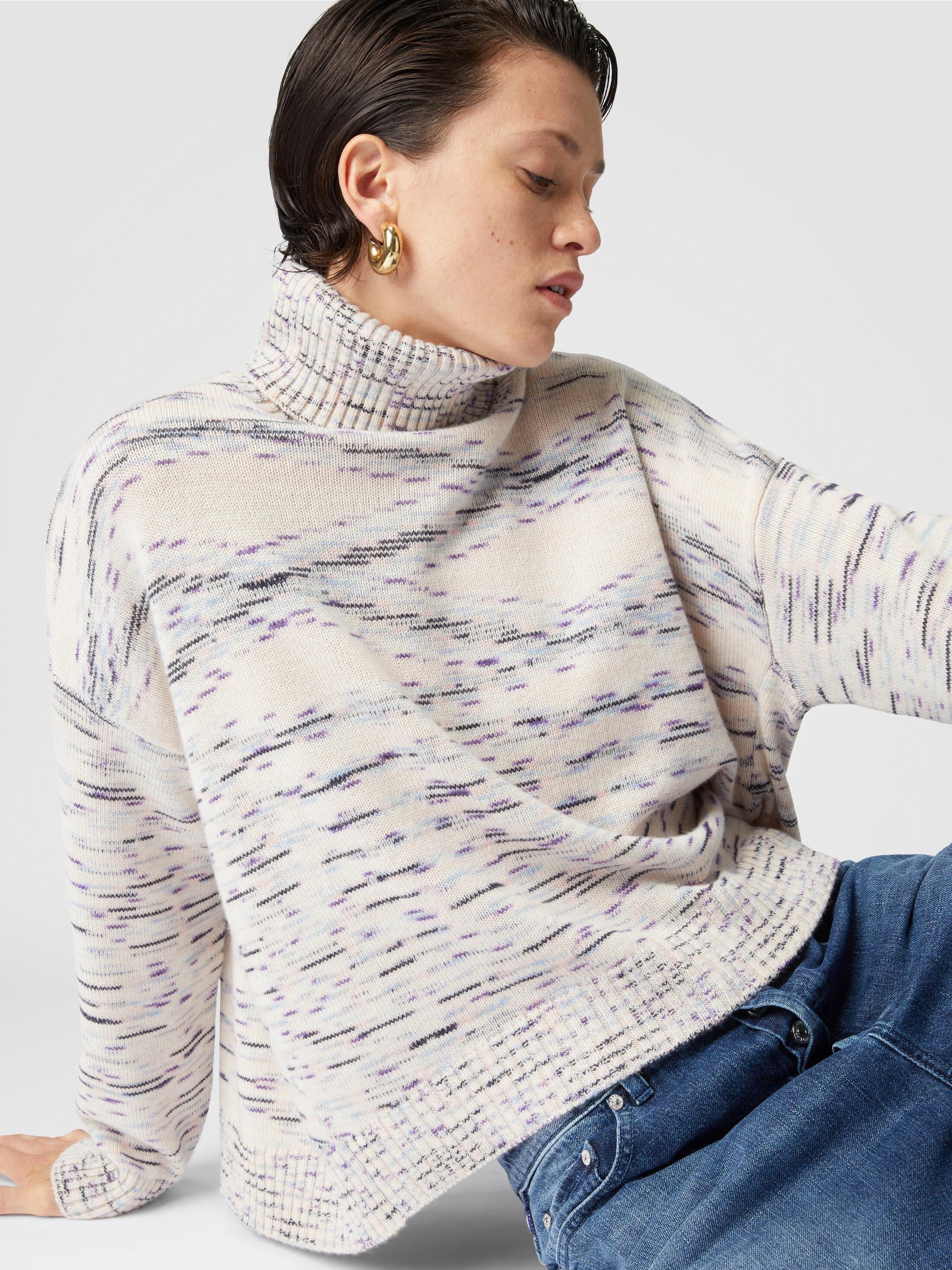 Heathered cashmere turtleneck pullover Product Image