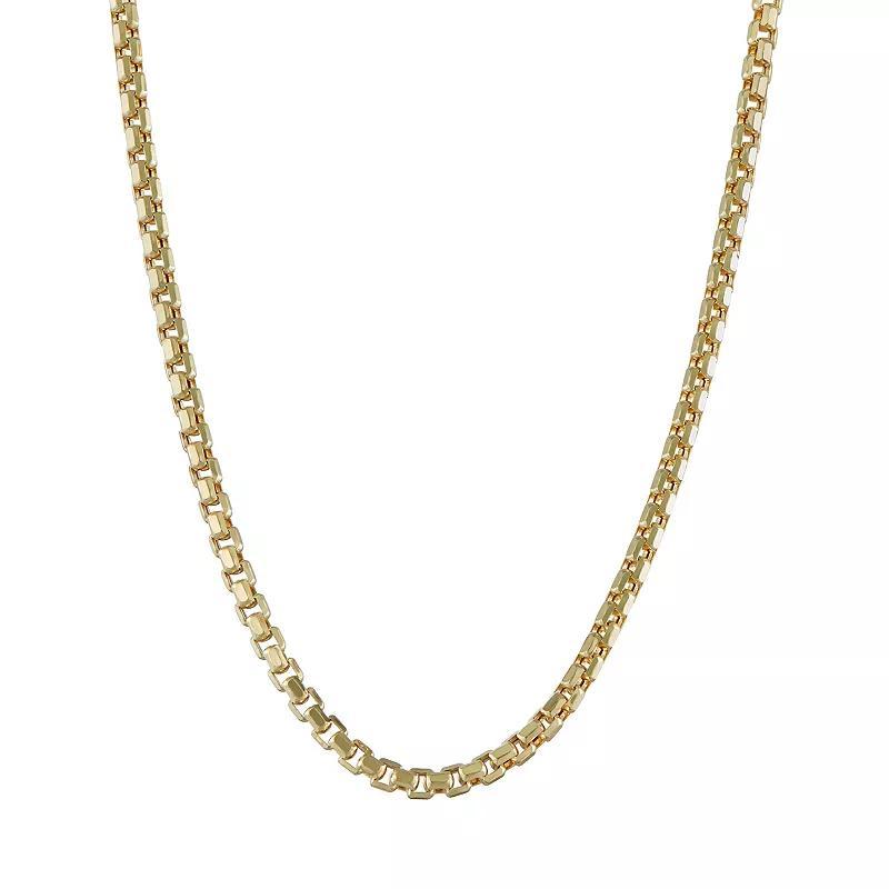 Jordan Blue Mens 10k Gold Box Chain Necklace Yellow Product Image