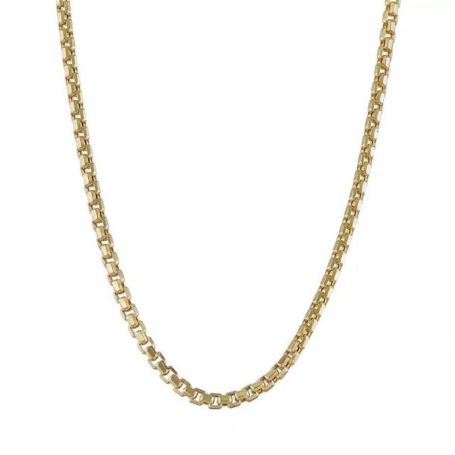 Jordan Blue Mens 10k Gold Box Chain Necklace Yellow Product Image