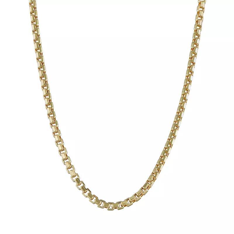 Jordan Blue Mens 10k Gold Box Chain Necklace Yellow Product Image