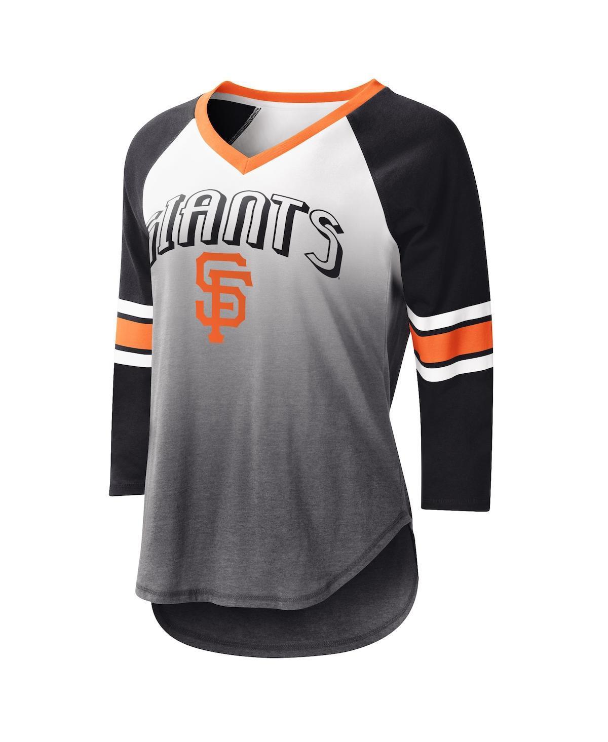 Womens G-iii 4Her by Carl Banks White San Francisco Giants Lead-Off Raglan 3/4-Sleeve V-Neck T-shirt - White Product Image