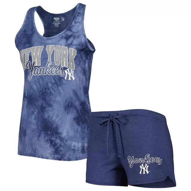 Womens Concepts Sport New York Yankees Billboard Racerback Tank Top & Shorts Sleep Set Blue Product Image