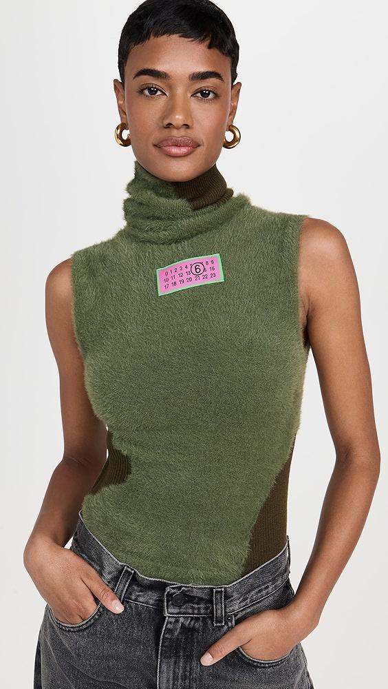 MM6 Maison Margiela Furry Intarsia Knit Sweater Vest | Shopbop Product Image