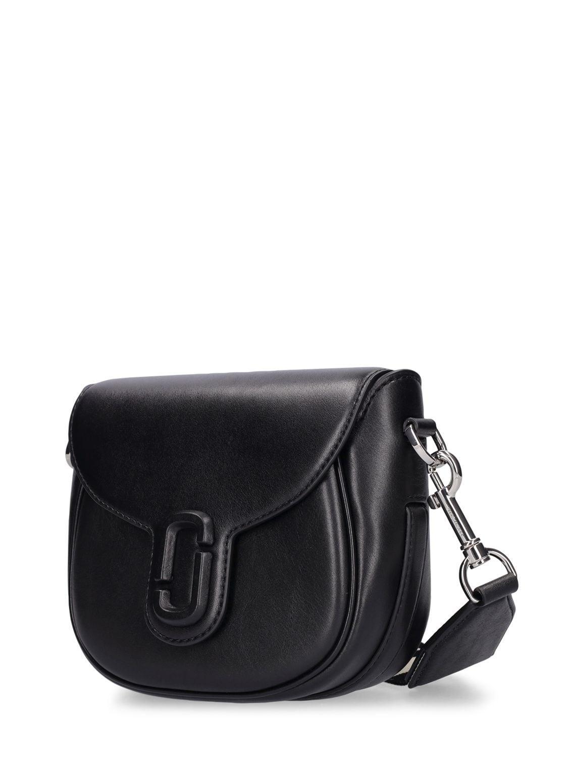 The Small Saddle Leather Shoulder Bag In Black Product Image