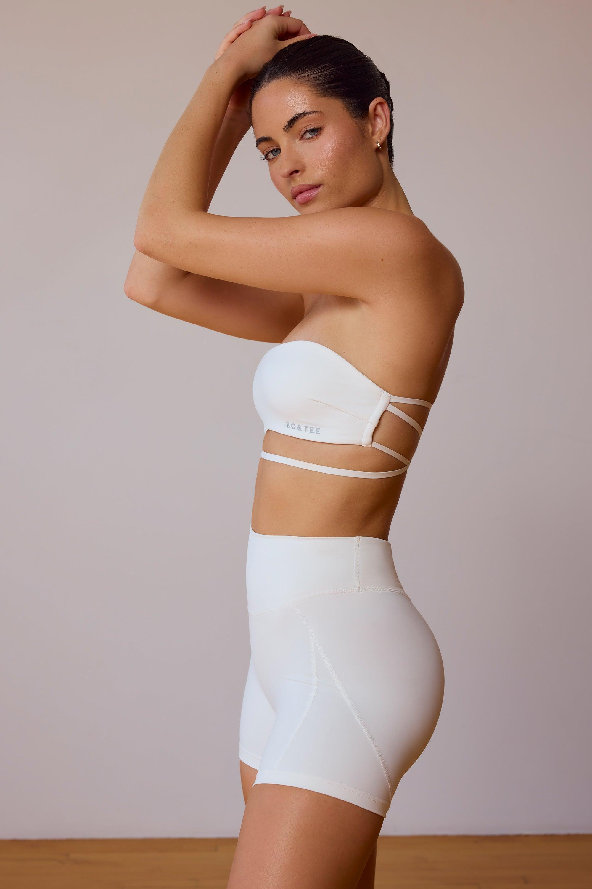 UltraFlex Cross-Back Bandeau Bra in Soft White Product Image