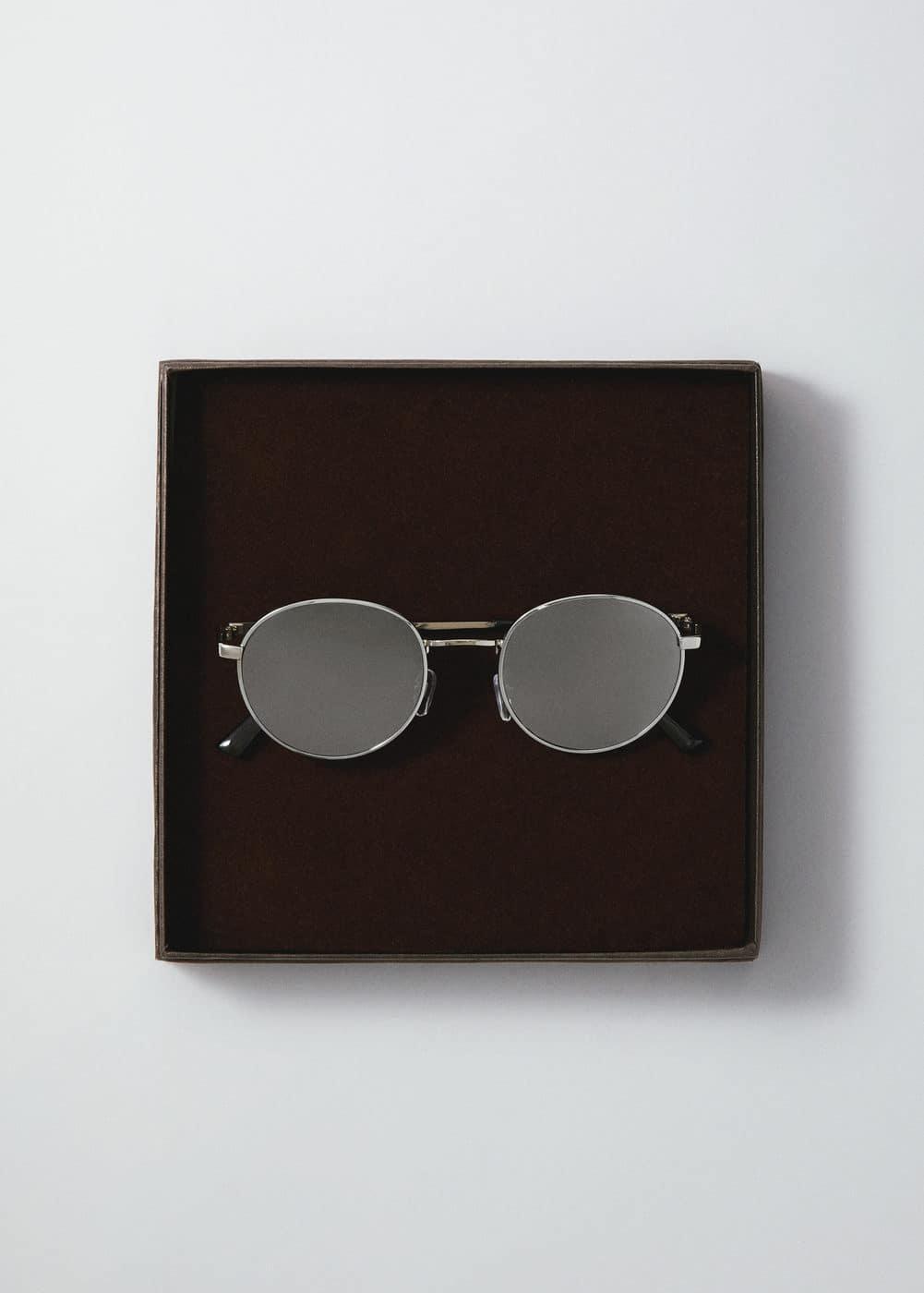 MANGO MAN - Round Metal Sunglasses - One size - Men Product Image