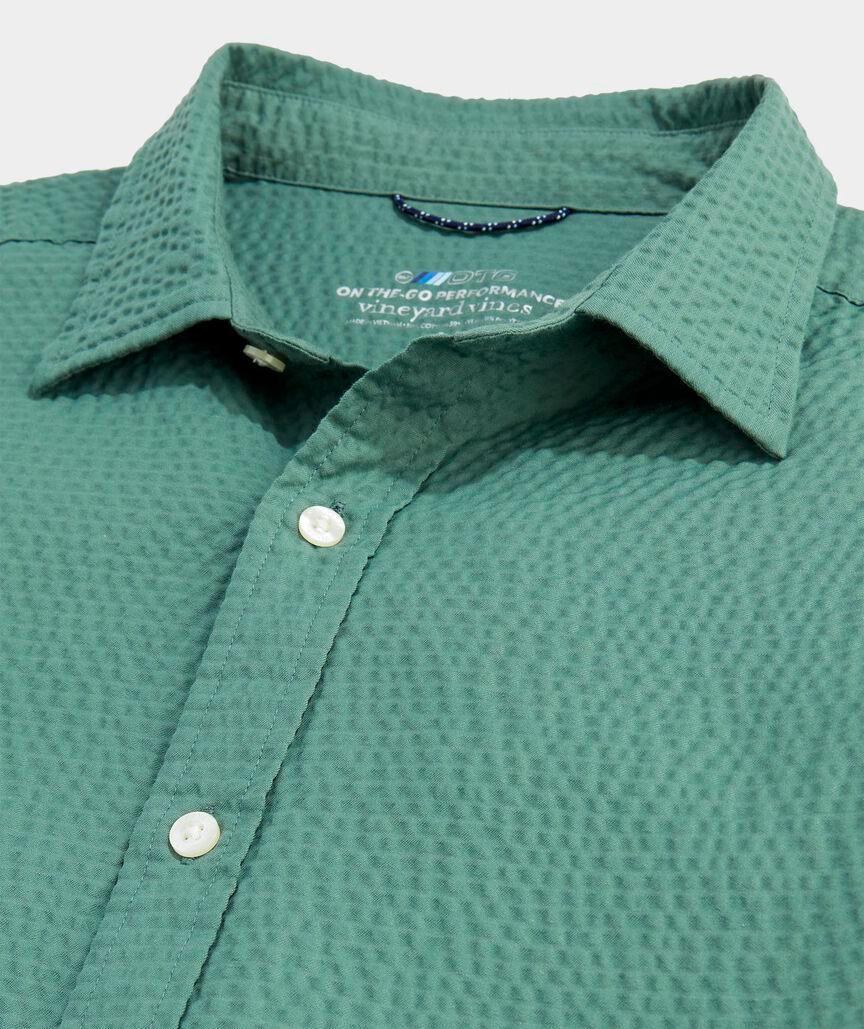 On-The-Go Seersucker Solid Shirt Product Image