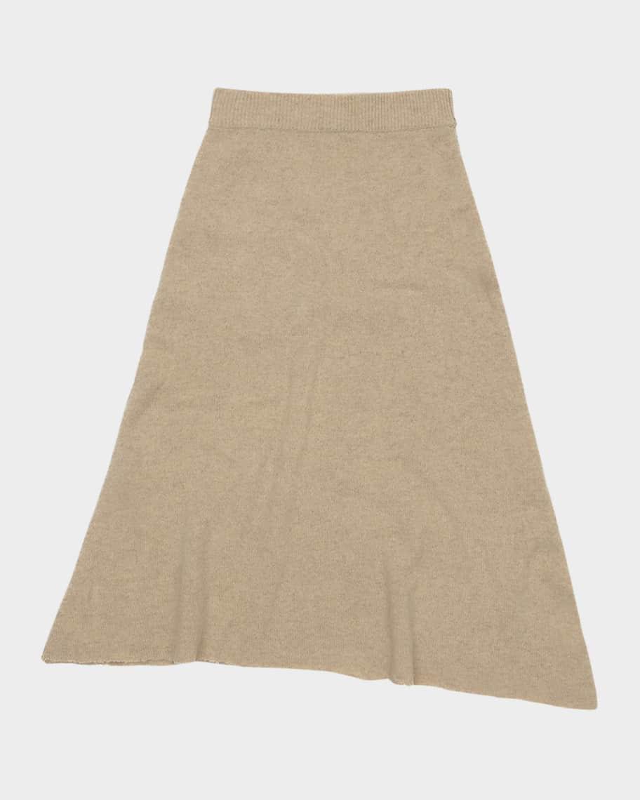 Asymmetric A-Line Brushed Wool Skirt product image