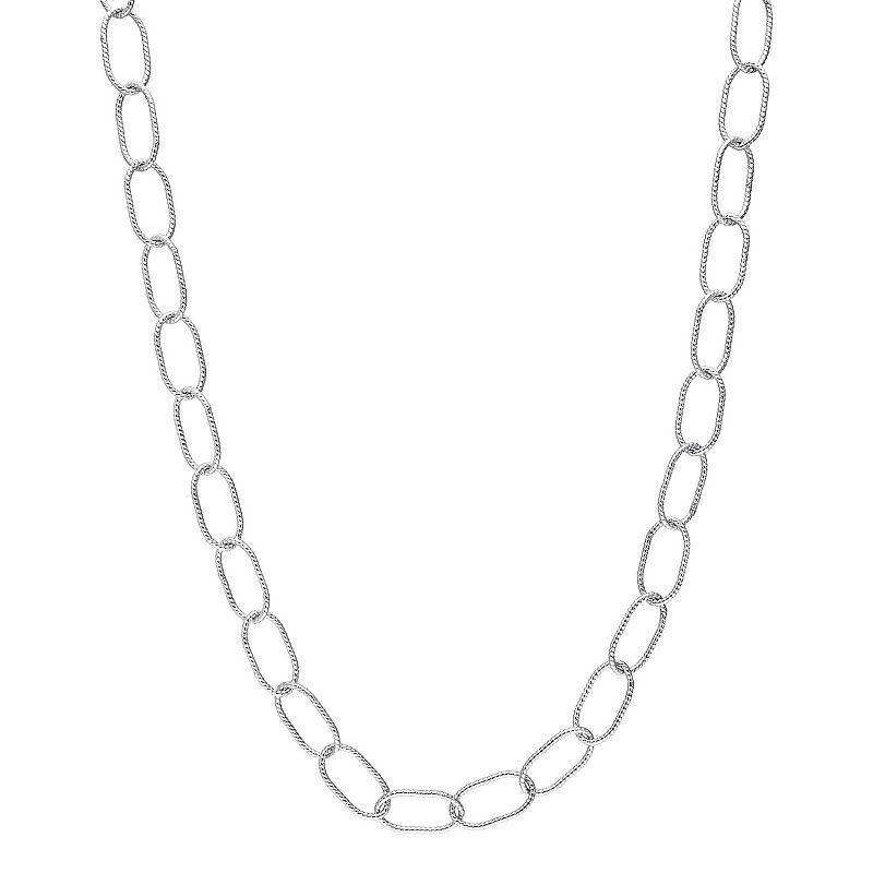 Stella Grace Sterling Silver 6.5 mm Twisted Rolo Chain Necklace, Womens Product Image