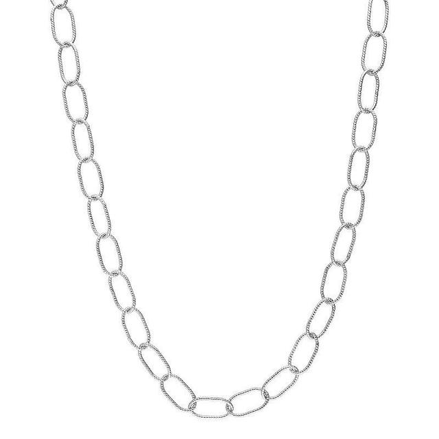 Stella Grace Sterling Silver 6.5 mm Twisted Rolo Chain Necklace, Womens Product Image