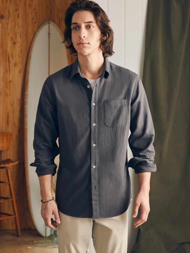 Sunwashed Chambray Shirt - Washed Charcoal Product Image