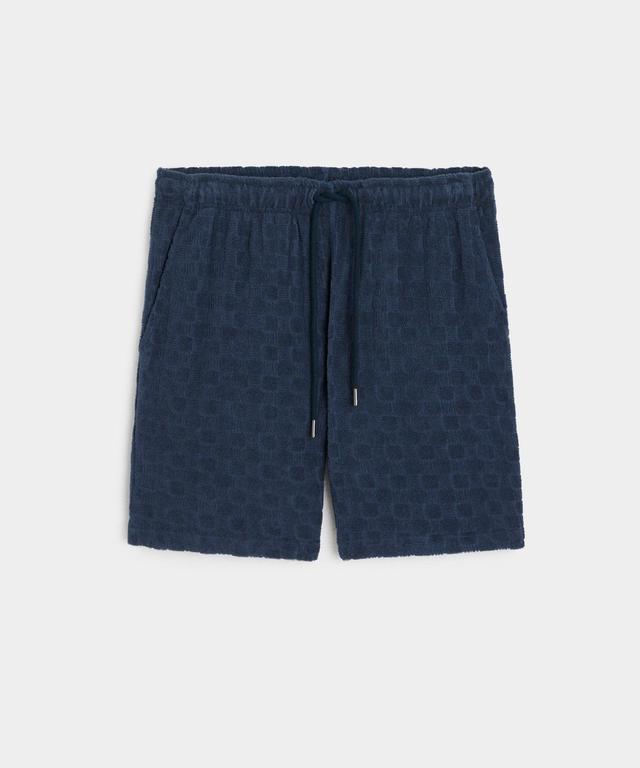 Tile Jacquard Terry Short in Classic Navy Product Image