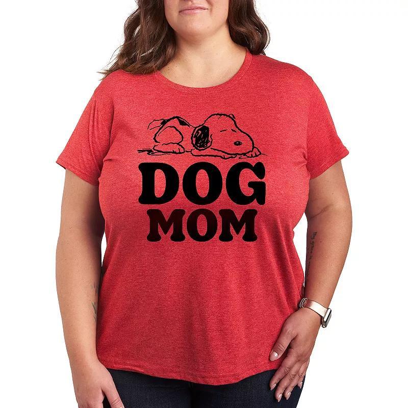 Plus Peanuts Snoopy Dog Mom Graphic Tee, Womens Product Image