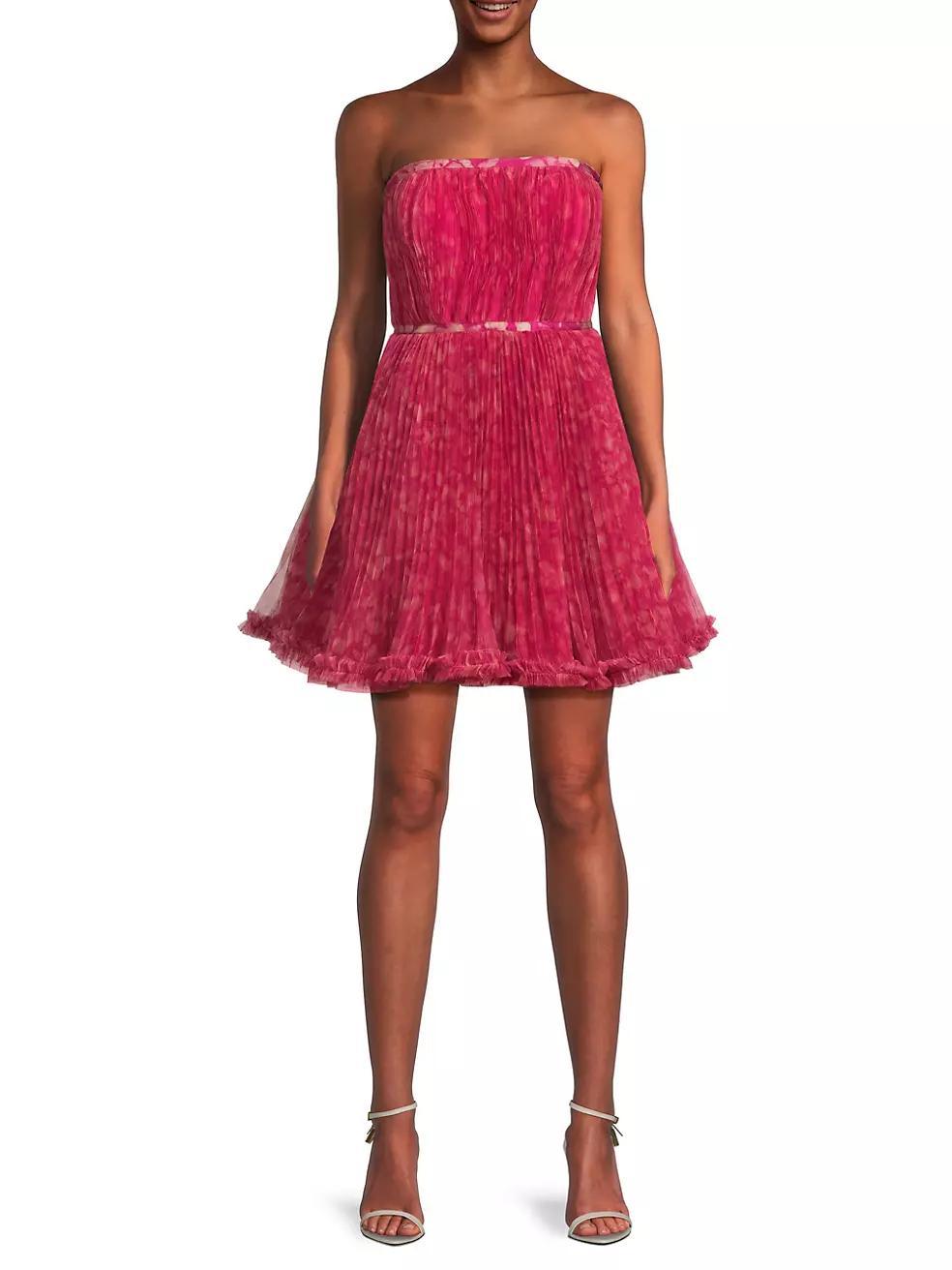 Lenzy Tulle Strapless Minidress Product Image