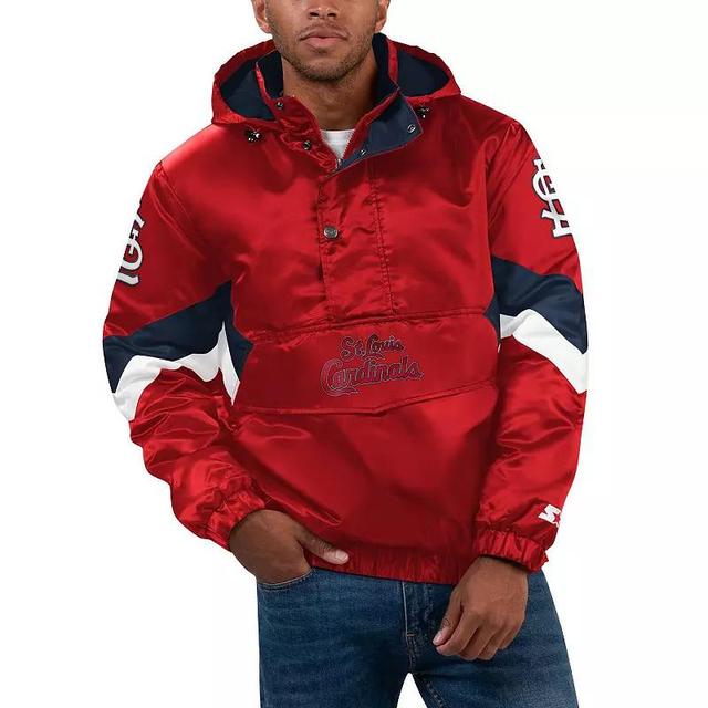 Mens Starter St. Louis Cardinals Force Play II Half-Zip Hooded Jacket Product Image