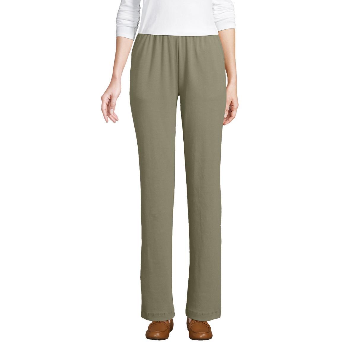 Lands End Womens Sport Knit High Rise Elastic Waist Pull On Pants Product Image