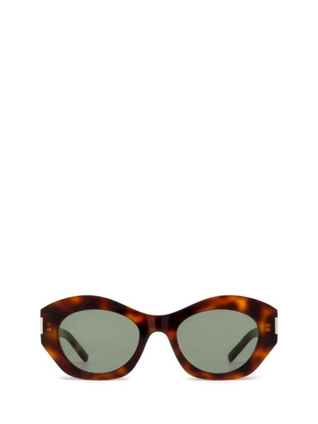 SAINT LAURENT Sl639 Round-frame Sunglasses In Brown Product Image