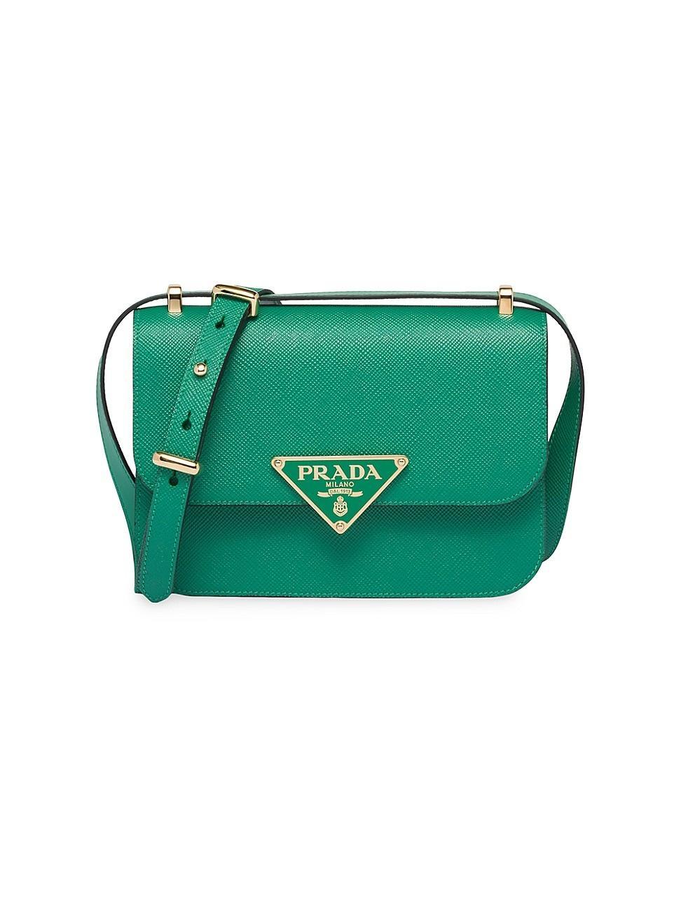 Womens Prada Emblme Saffiano Shoulder Bag Product Image