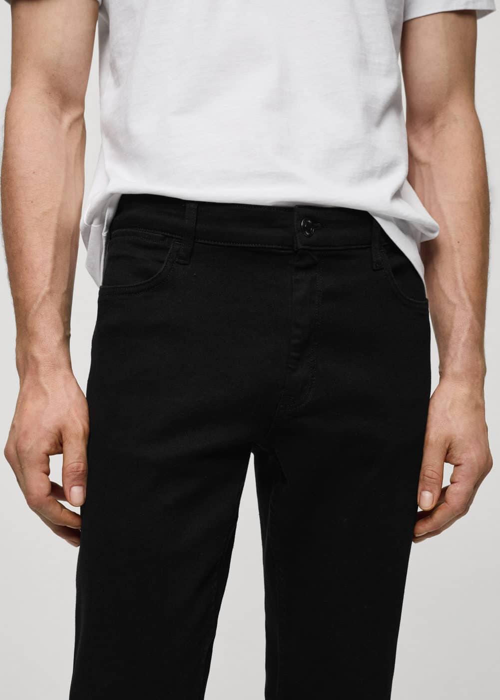 MANGO MAN - Slim fit Ultra Soft Touch Patrick jeans black denimMen Product Image