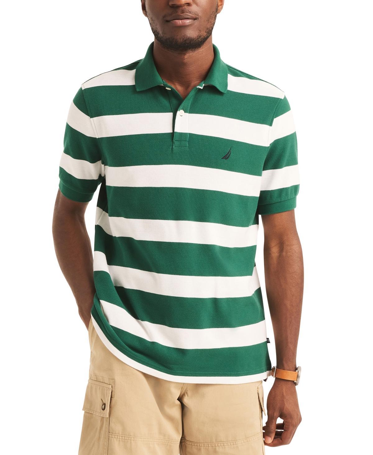 Nautica Mens Classic Short Sleeve Striped Deck Polo Shirt Product Image