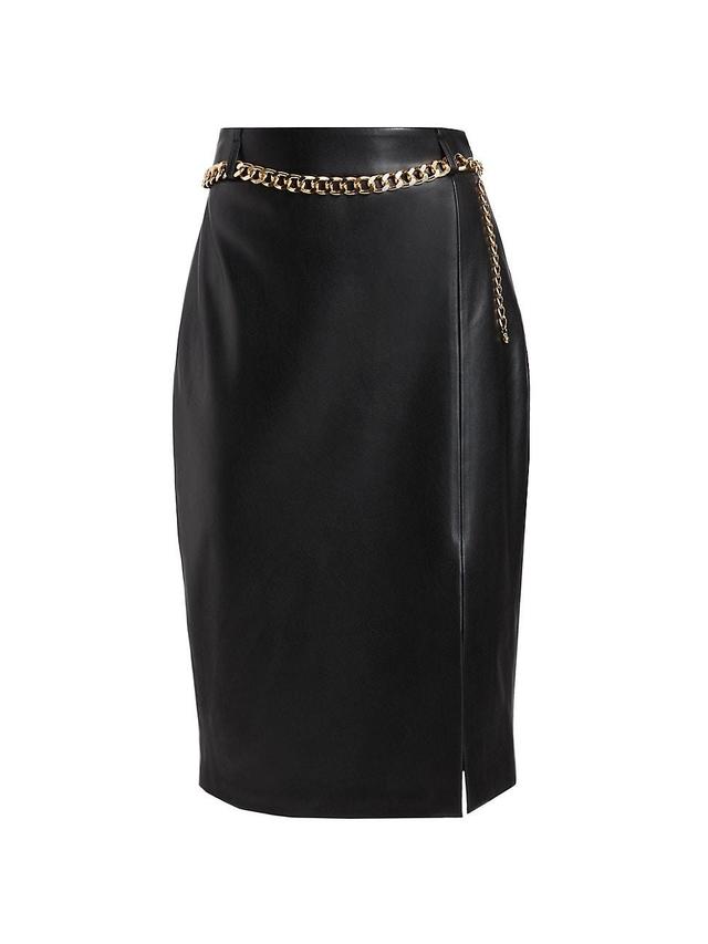 Womens The Ashlen Faux Leather Pencil Skirt Product Image