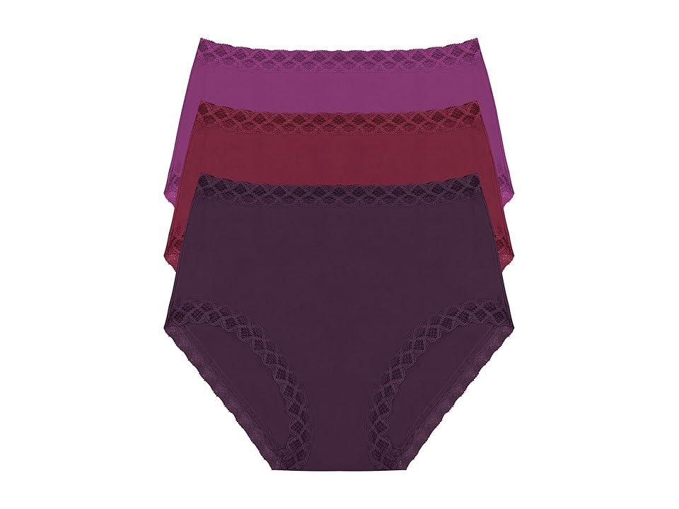 Natori Bliss Full Brief 3-Pack (Verbena/Dk Cherry/Bright Grape) Women's Underwear Product Image