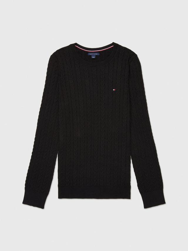 Tommy Hilfiger Women's Cotton Cable Knit Sweater Product Image