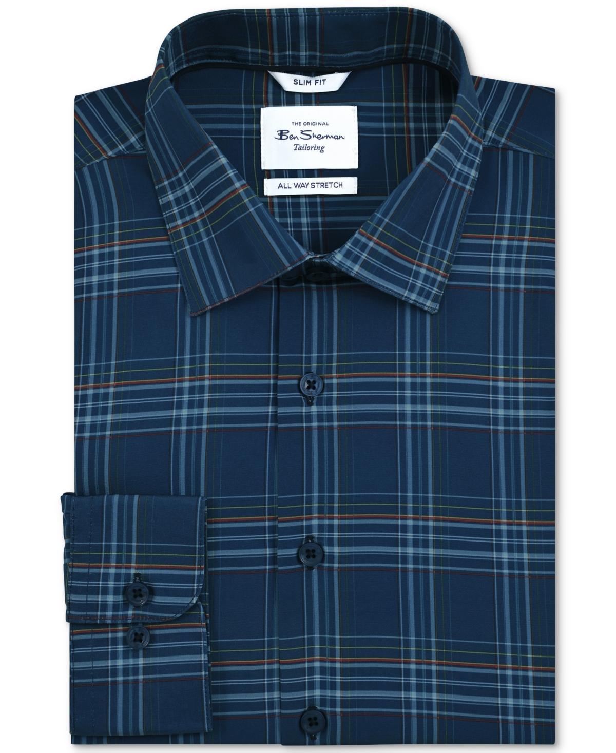 Ben Sherman Mens Slim-Fit Plaid Shirt Product Image