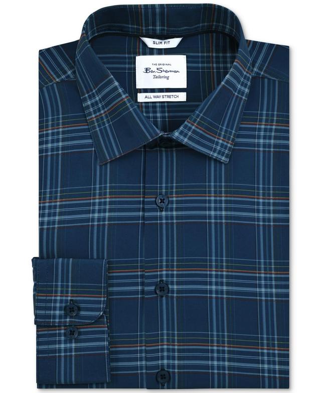 Ben Sherman Mens Slim-Fit Plaid Shirt Product Image