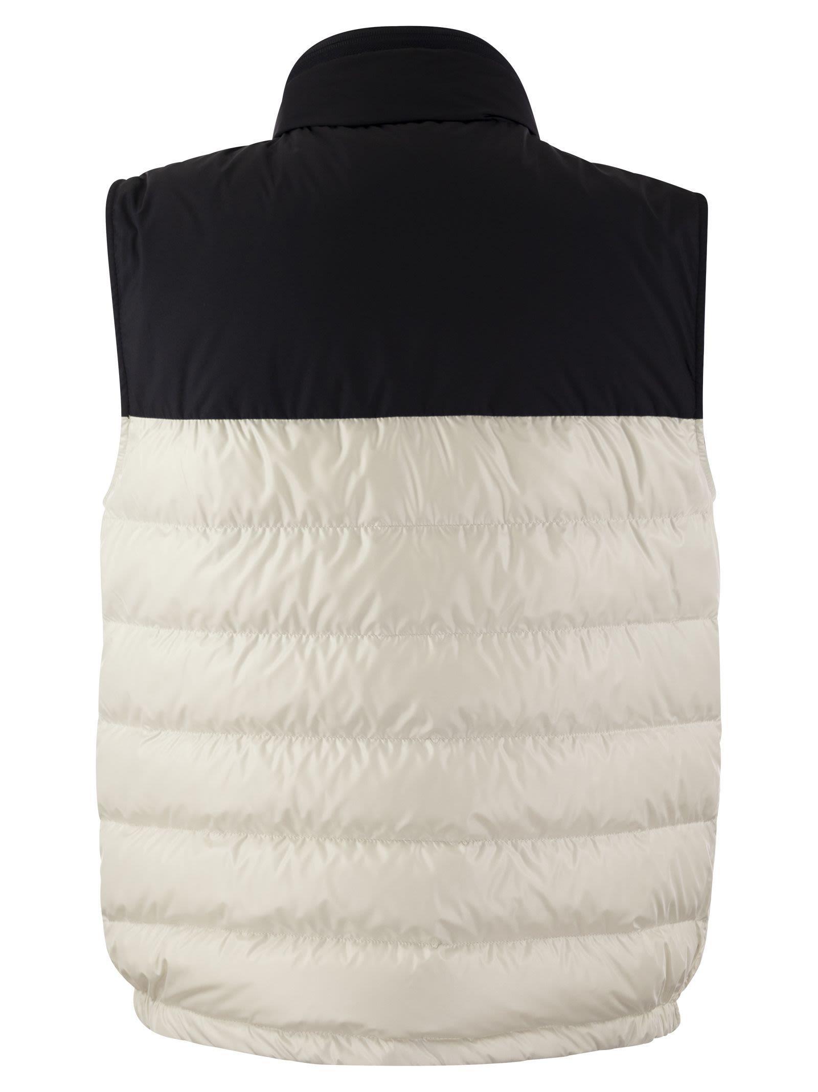 MONCLER Cerces - Down Filled Gilet In White Product Image