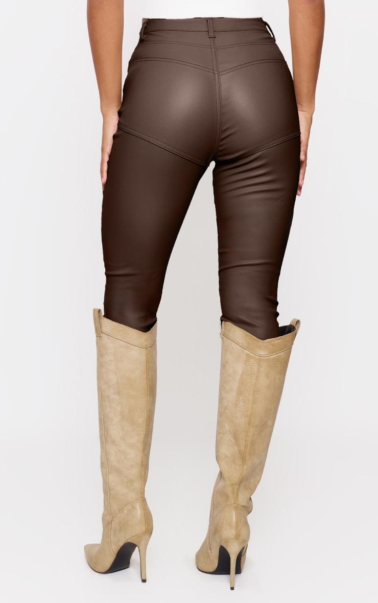 Chocolate Hourglass Coated Skinny Jeans Product Image