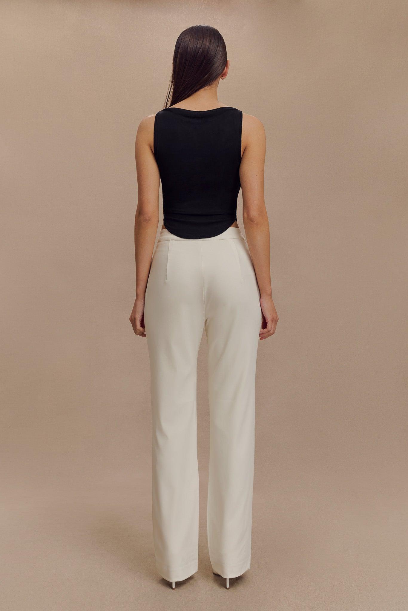 Allanah Straight Leg Pant - Ivory Product Image