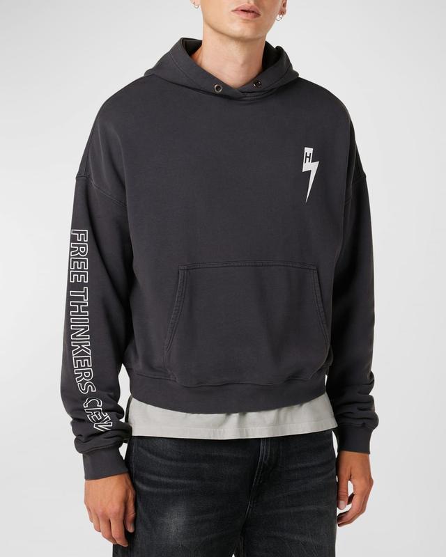 Mens Cropped French Terry Hoodie Product Image