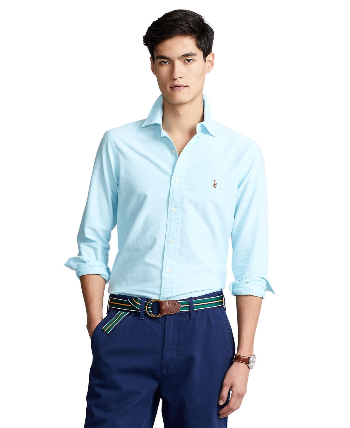 Polo Ralph Lauren Classic Fit Long Sleeve Striped Cotton Oxford Button Down Shirt Product Image