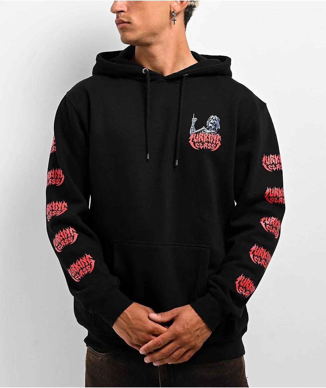 Lurking Class by Sketchy Tank x Matt Stikker Madness Black Hoodie Product Image