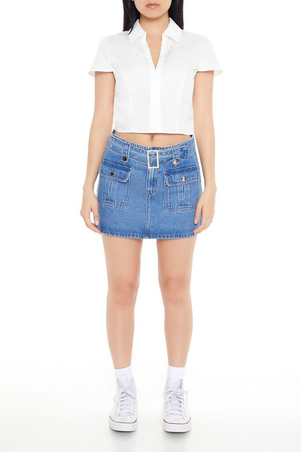 Poplin Cropped Shirt | Forever 21 Product Image