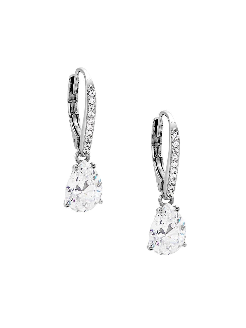 Womens Modern Love Sterling Silver & Cubic Zirconia Drop Earrings Product Image