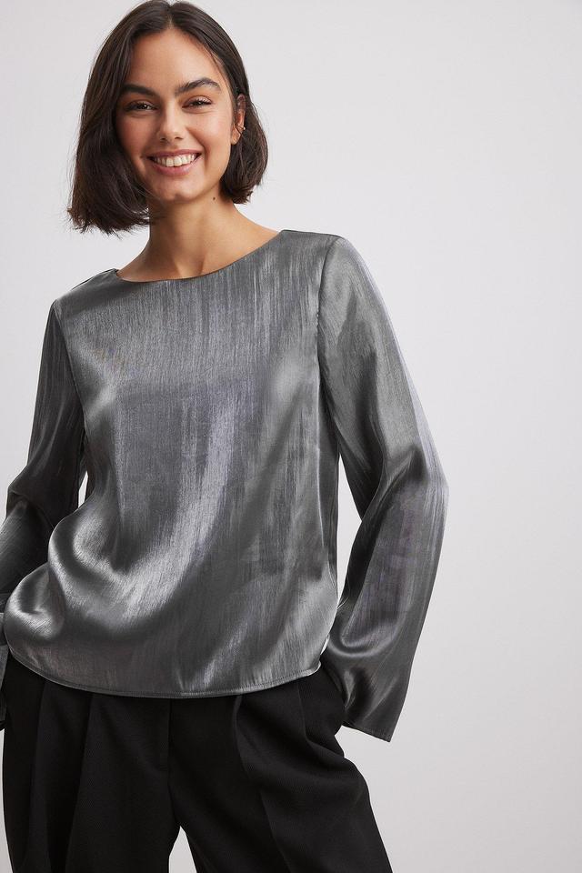 Metallic Sheer LS Top Product Image